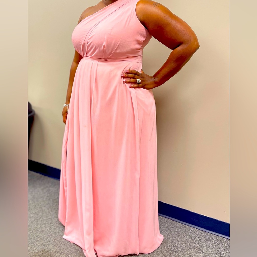Pink Chiffon Long Formal Dress